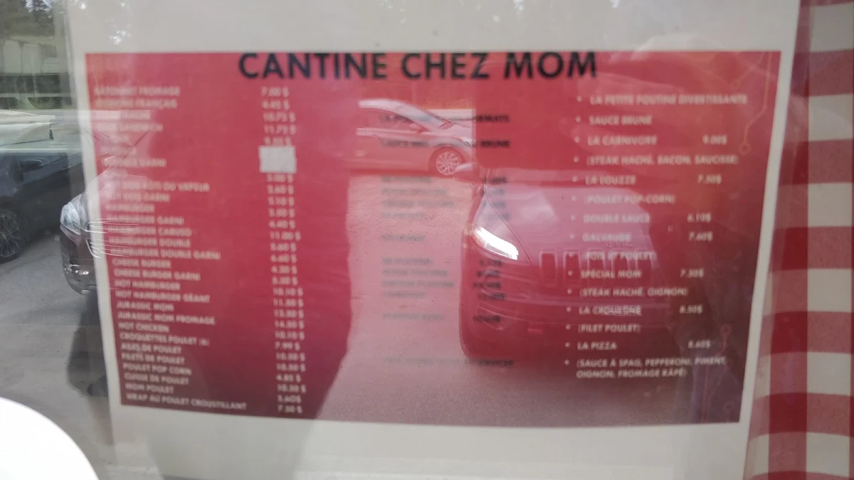 Menu, Cantine chez mom