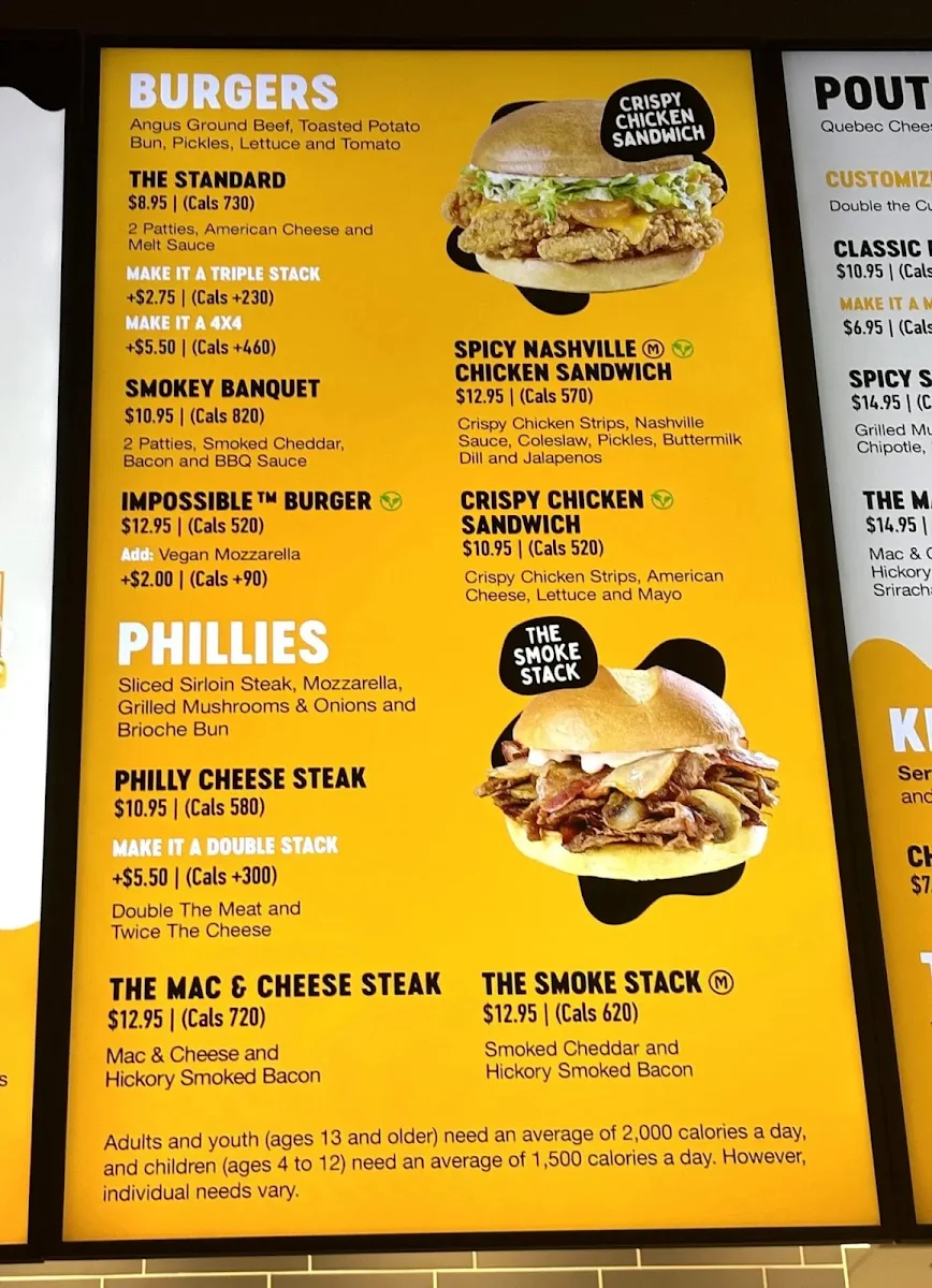 Menu, Meltwich Food Co