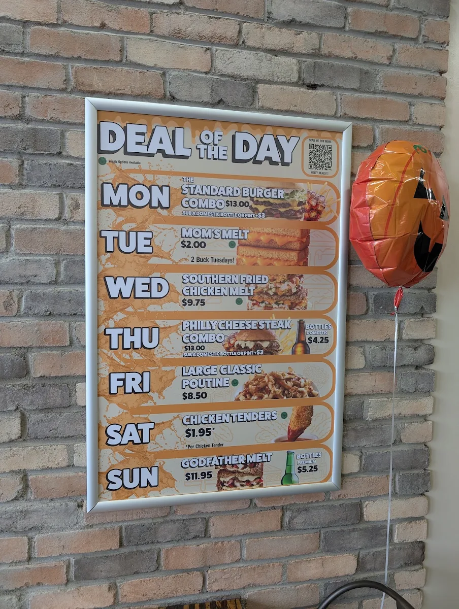 Menu, Meltwich Food Co