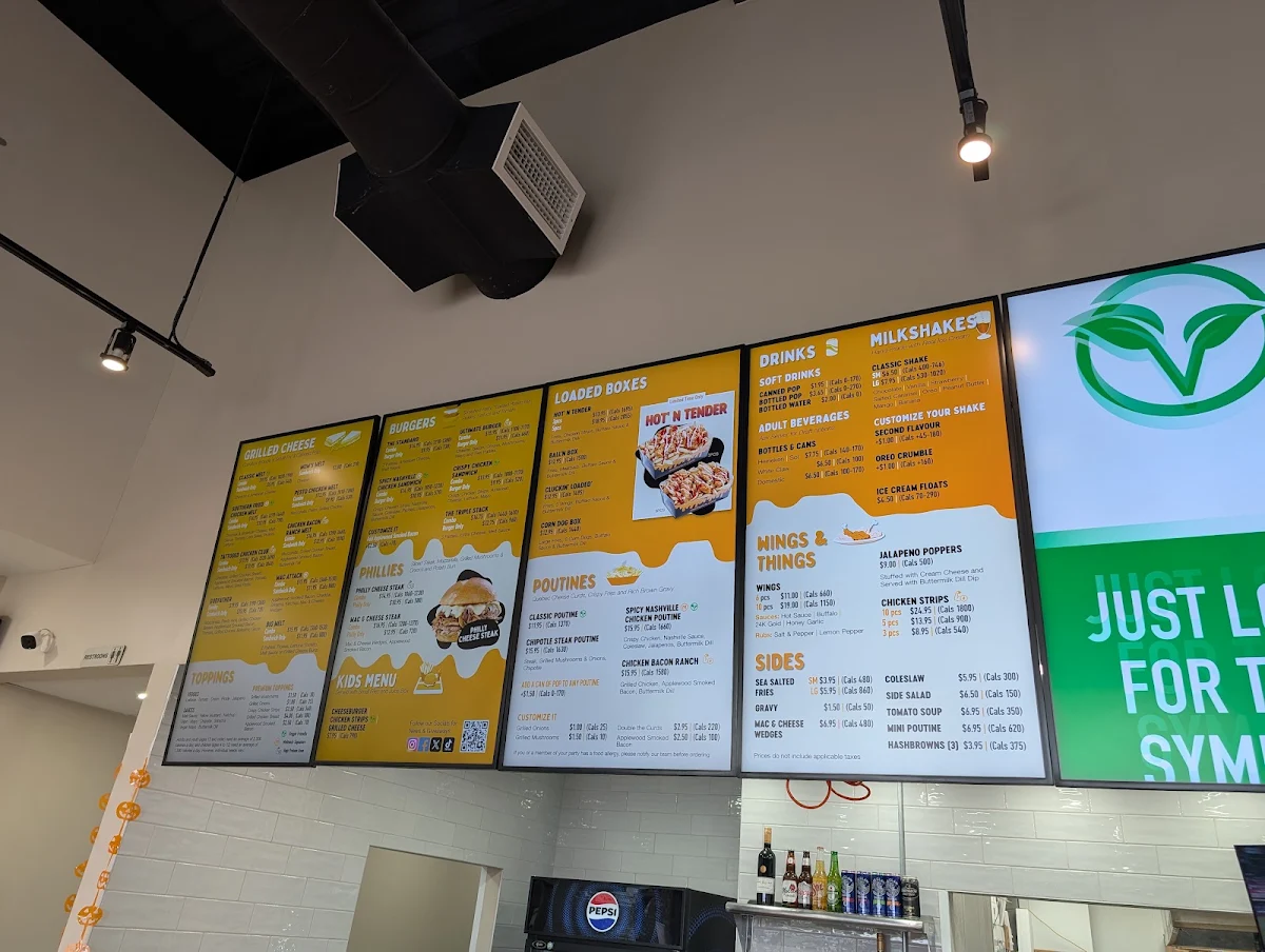 Menu, Meltwich Food Co