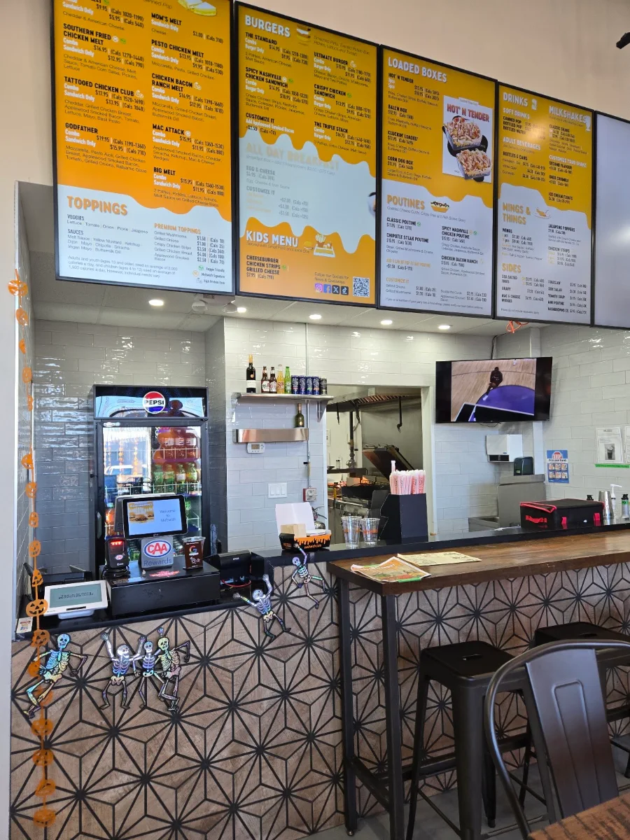 Menu, Meltwich Food Co