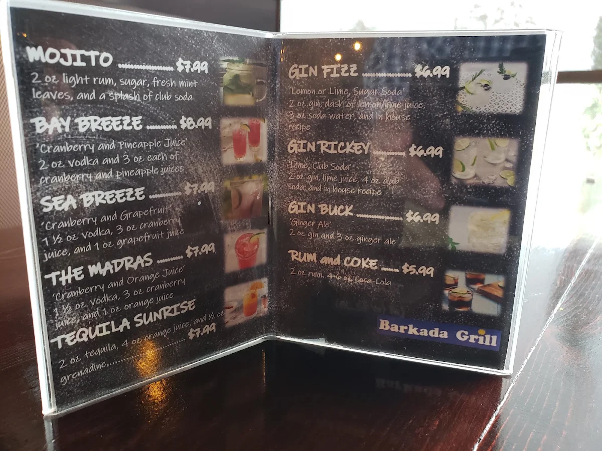 Menu, Barkada Grill - Central
