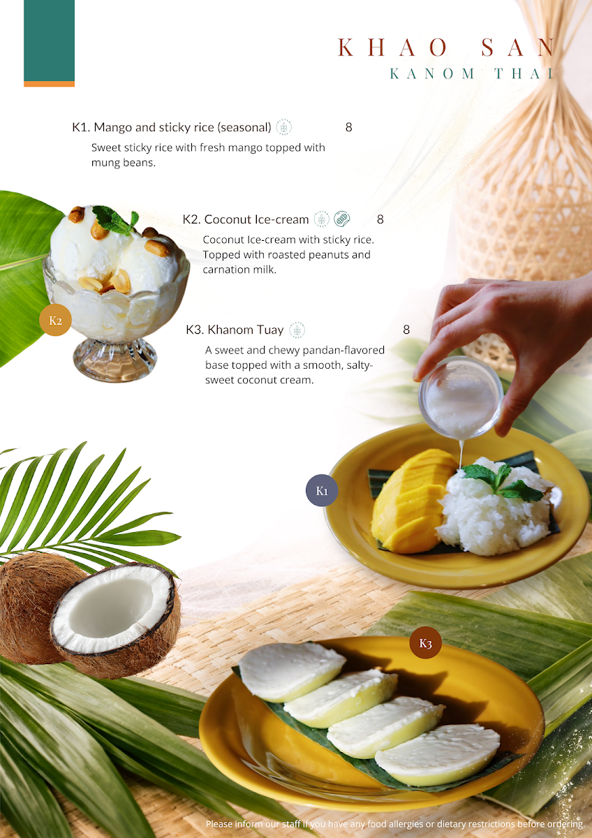Menu, Khao San Thai Street Food