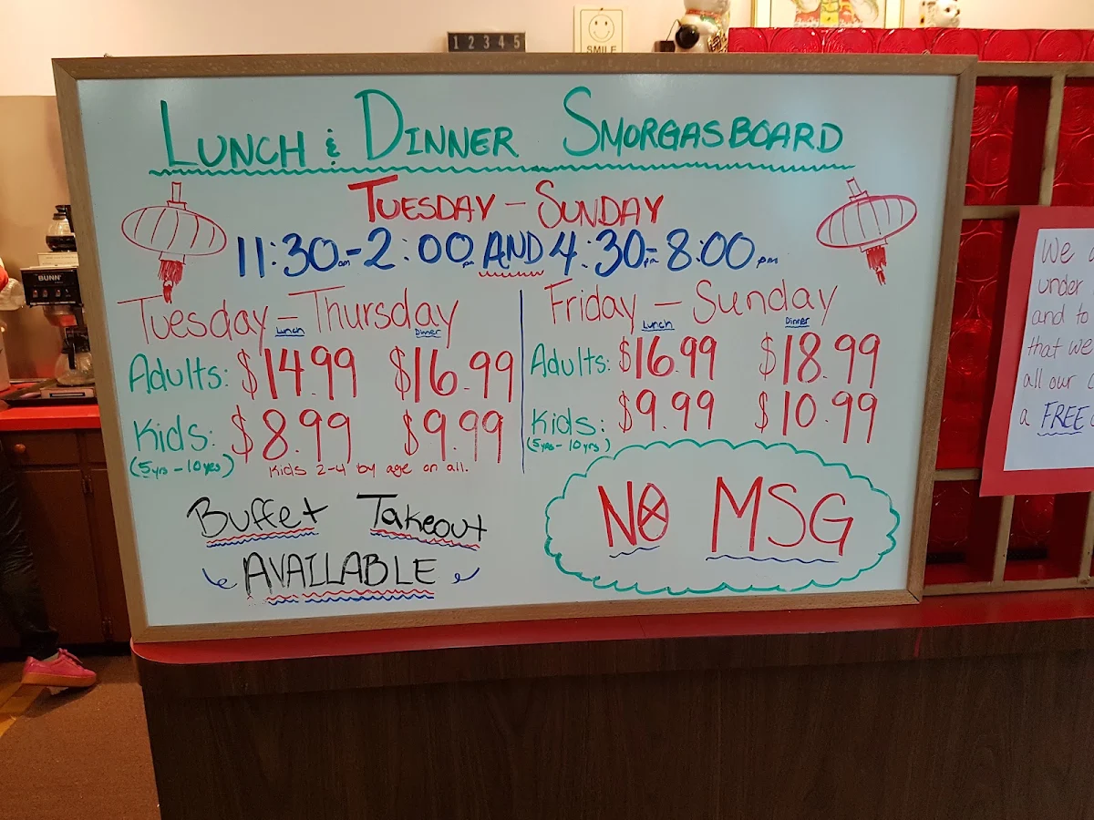 Menu, Guangzhou Garden Restaurant