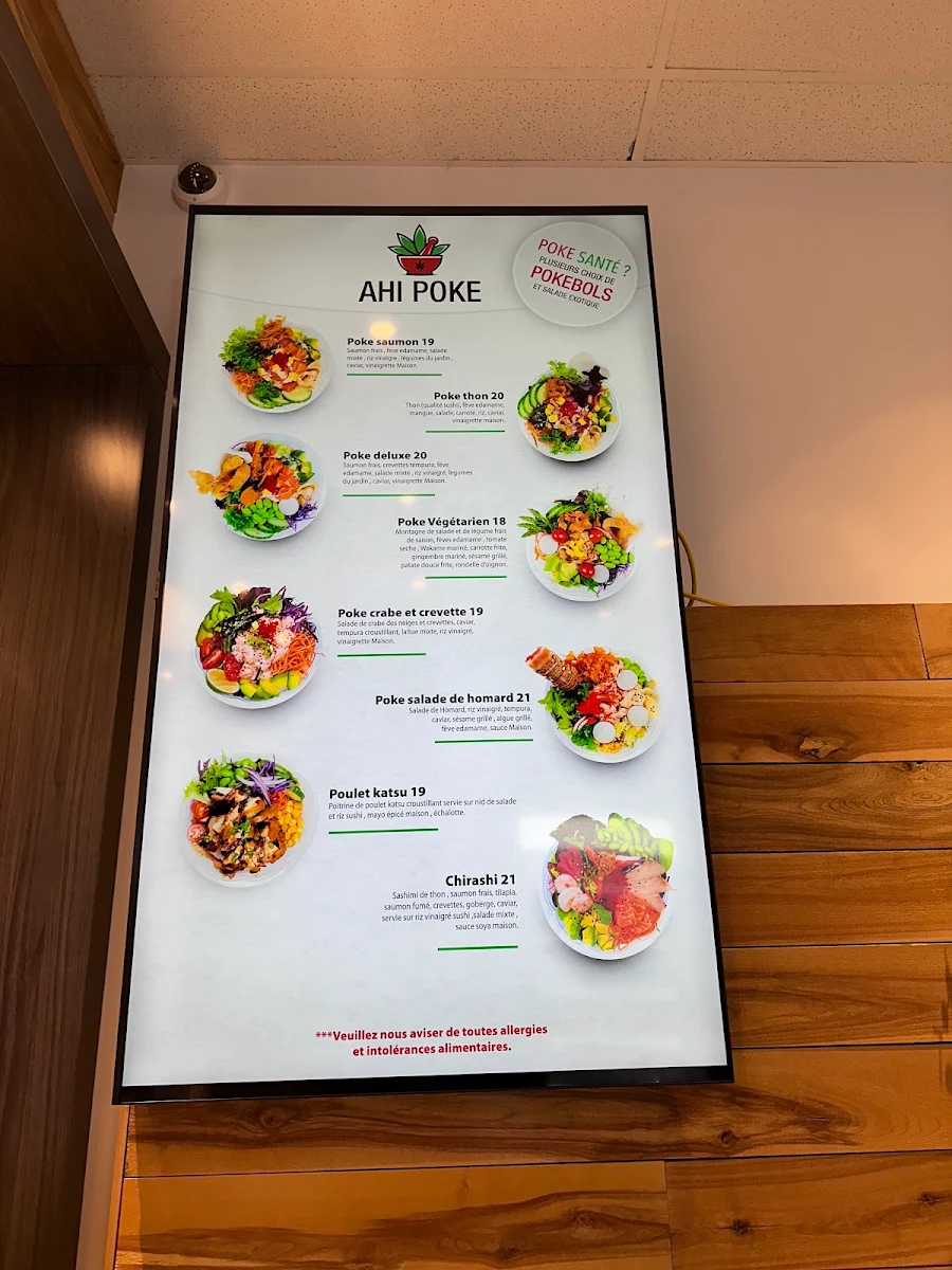Menu, Ahi Poke Laval