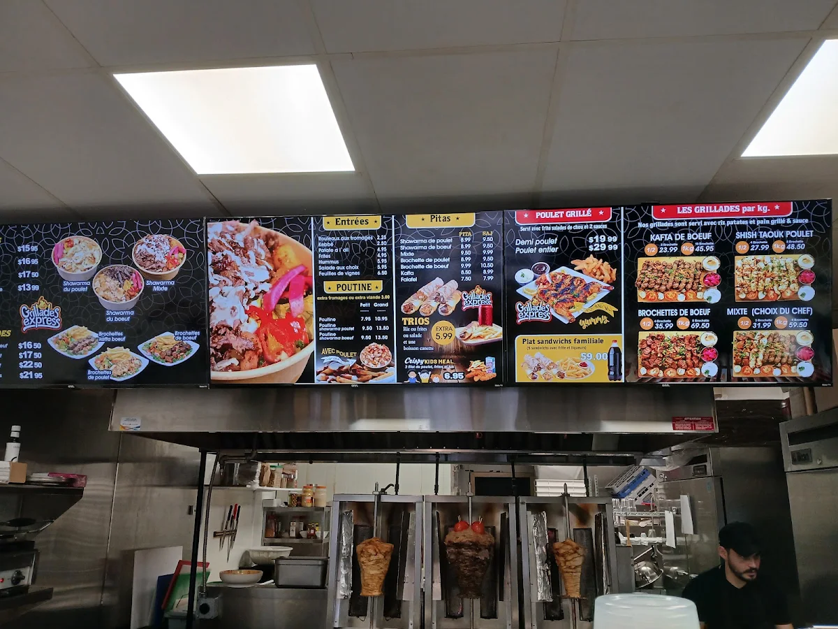 Menu, Grillades Express