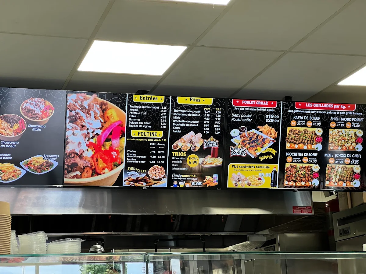 Menu, Grillades Express