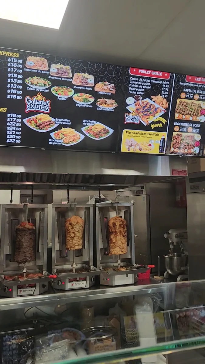 Menu, Grillades Express