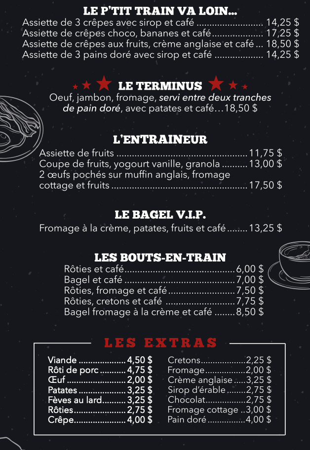 Menu, Resto Station 45