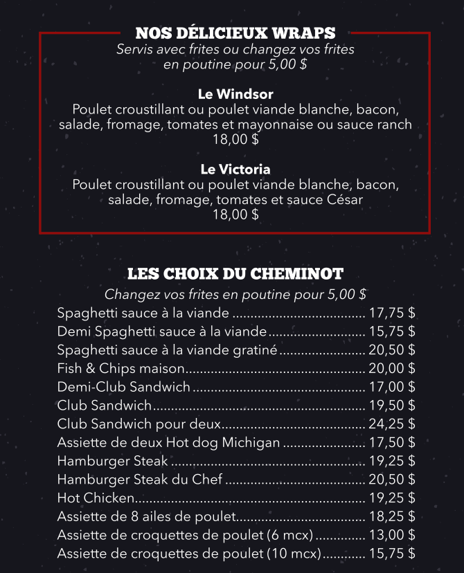 Menu, Resto Station 45