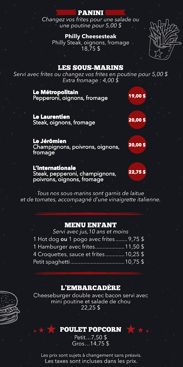 Menu, Resto Station 45