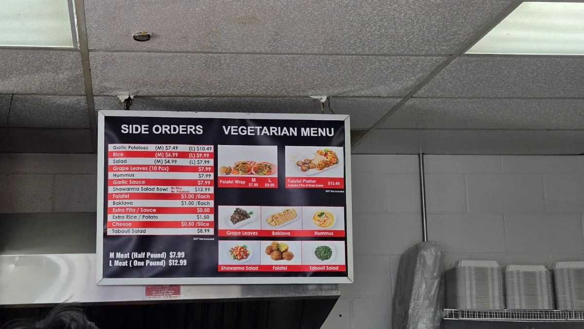 Menu, Shawarma Palace- 17 AVE SE