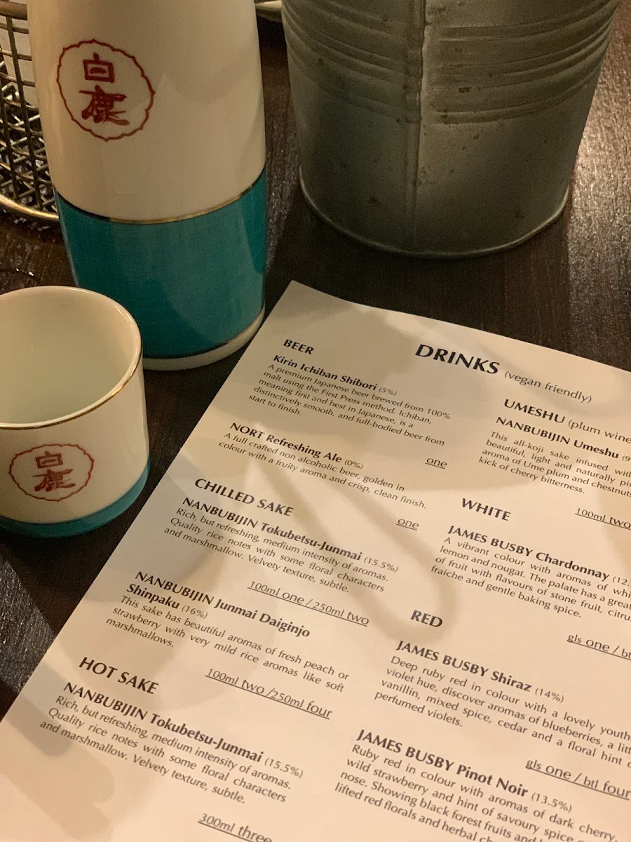 Menu, MON JAPANESE BISTRO