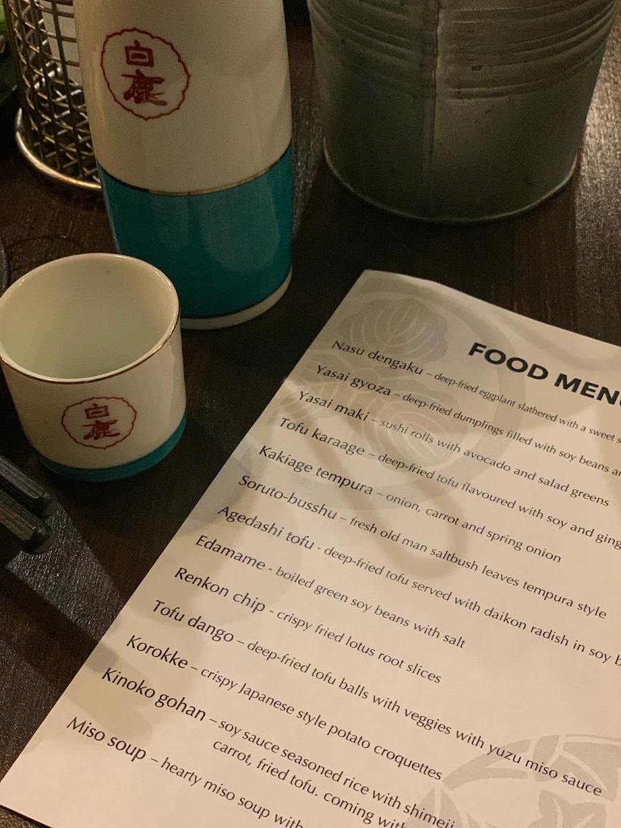 Menu, MON JAPANESE BISTRO