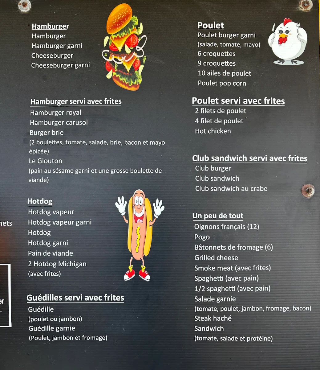 Menu, Cantine La Bonne Franquette