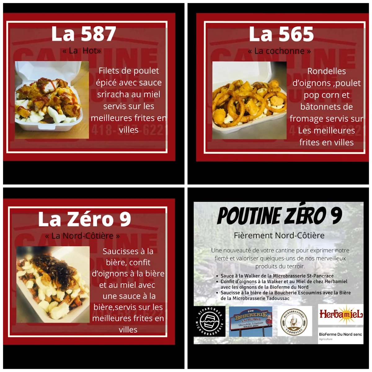 Menu, Cantine La Bonne Franquette