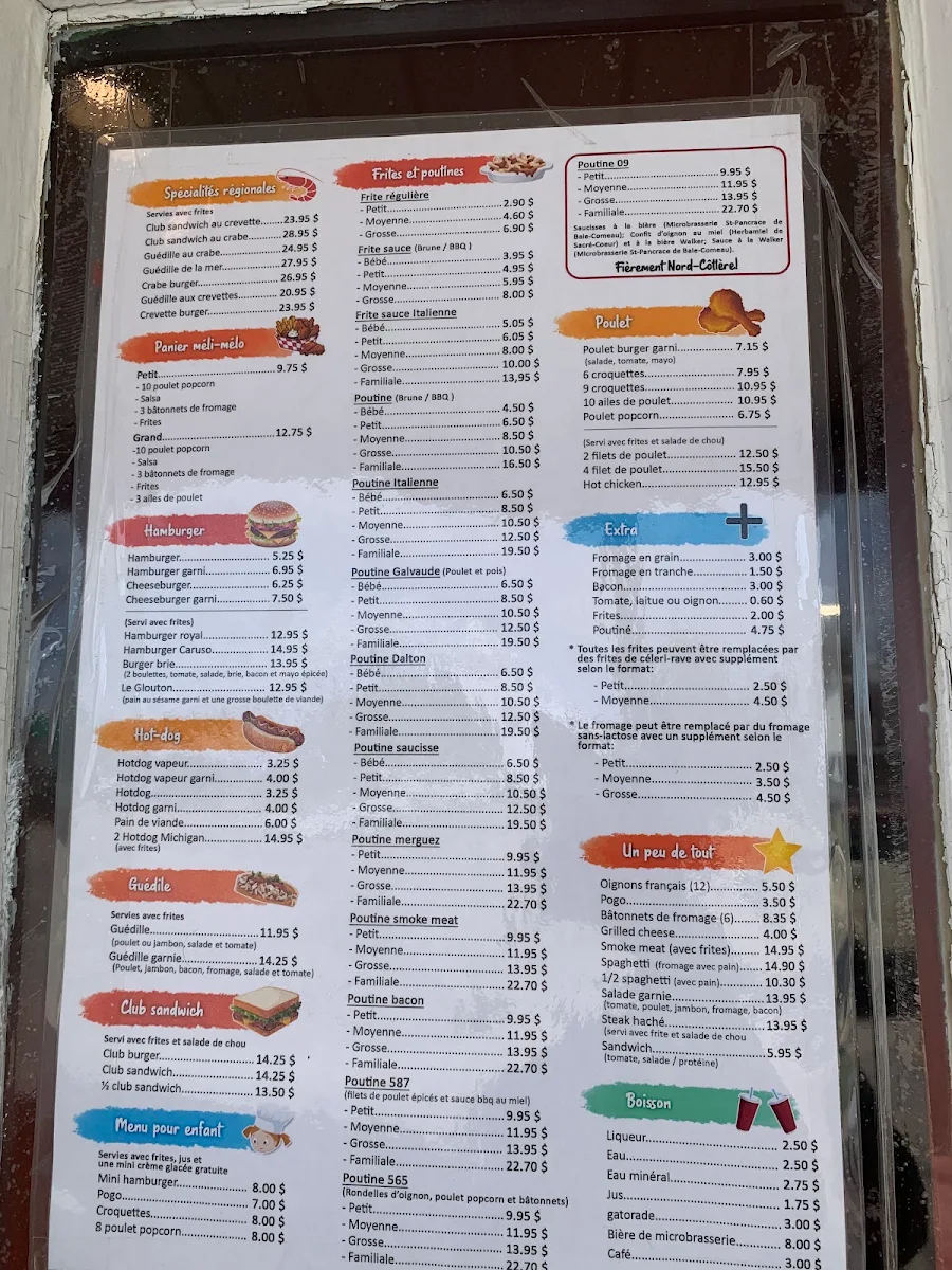 Menu, Cantine La Bonne Franquette