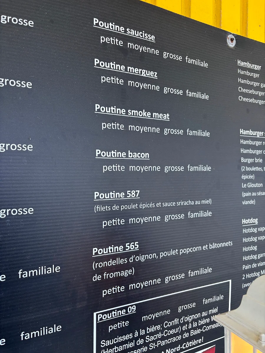 Menu, Cantine La Bonne Franquette