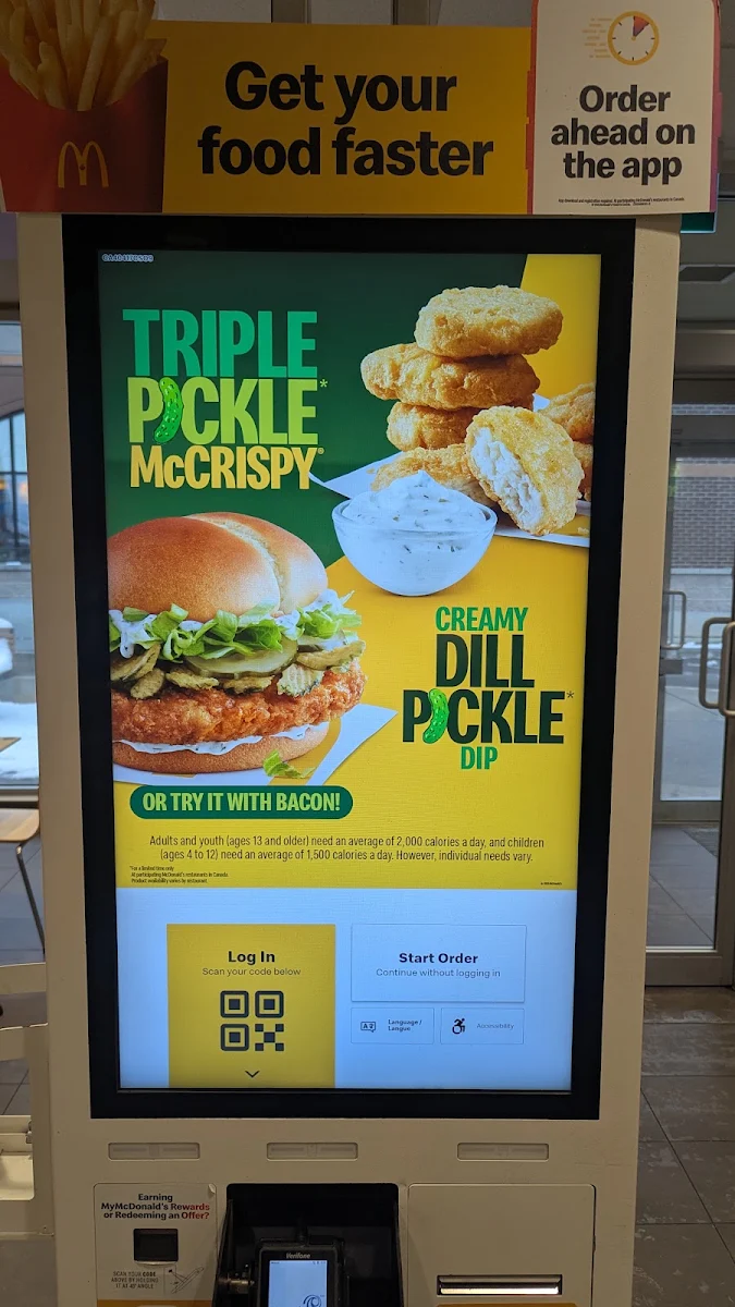 Menu, McDonald's