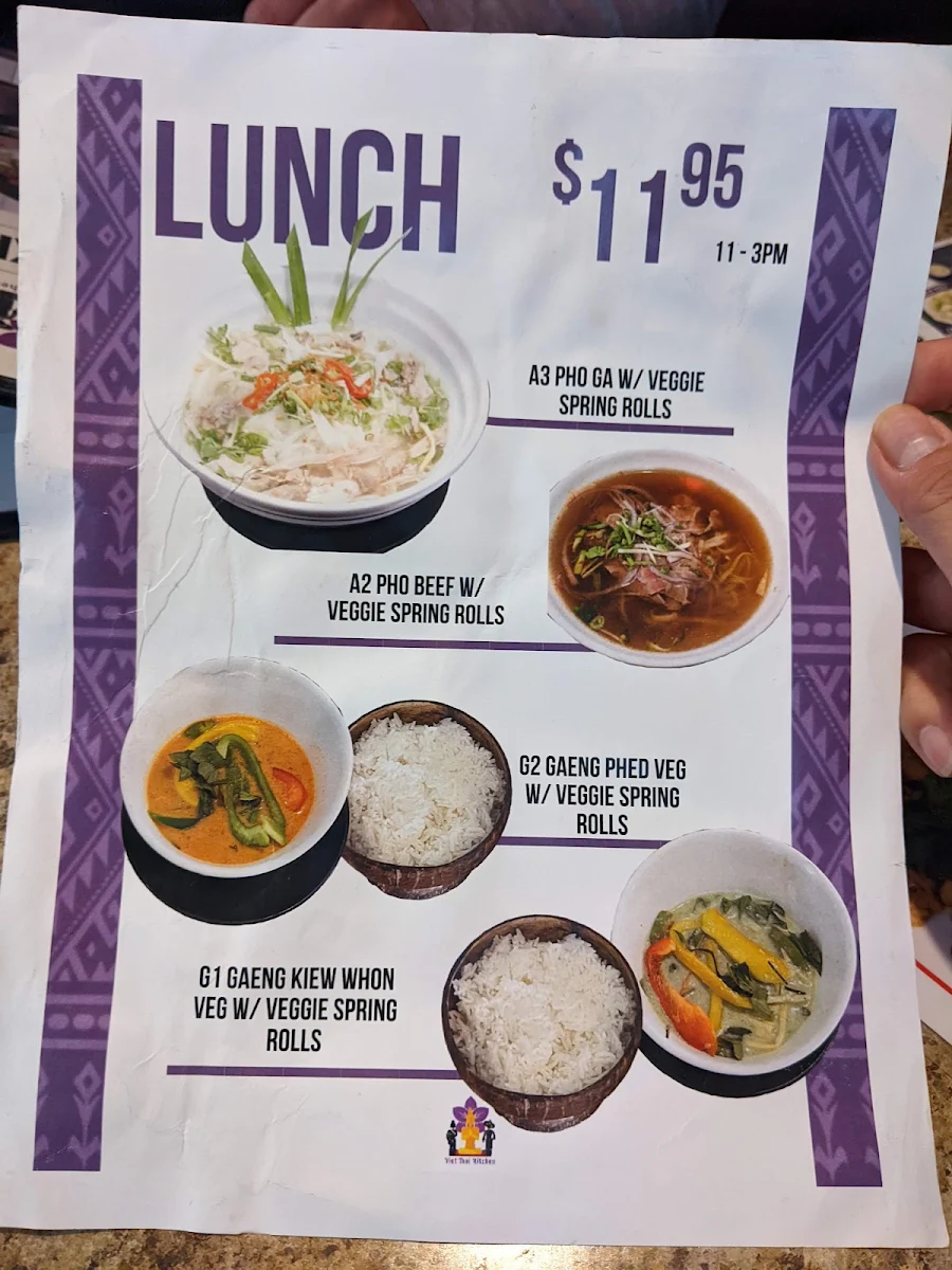 Menu, Viet Thai Kitchen