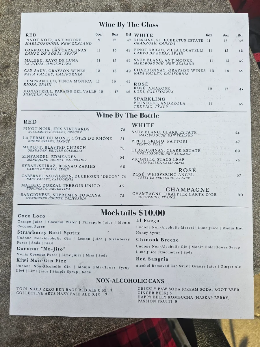 Menu, Iron Goat Pub & Grill