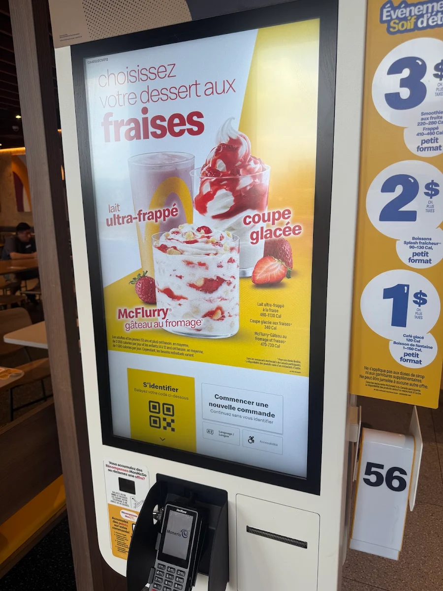 Menu, McDonald's