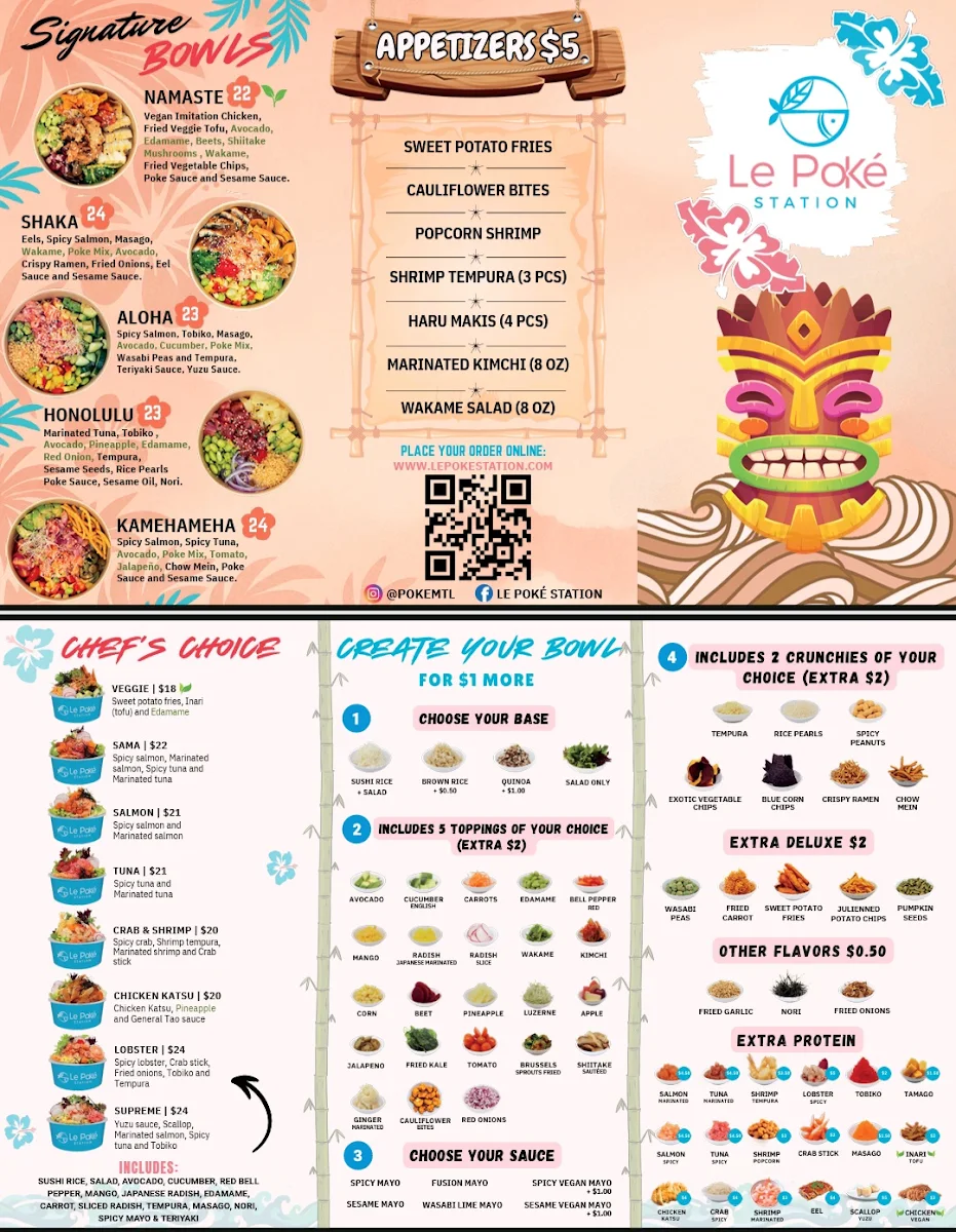 Menu, Le Poke Station Vimont