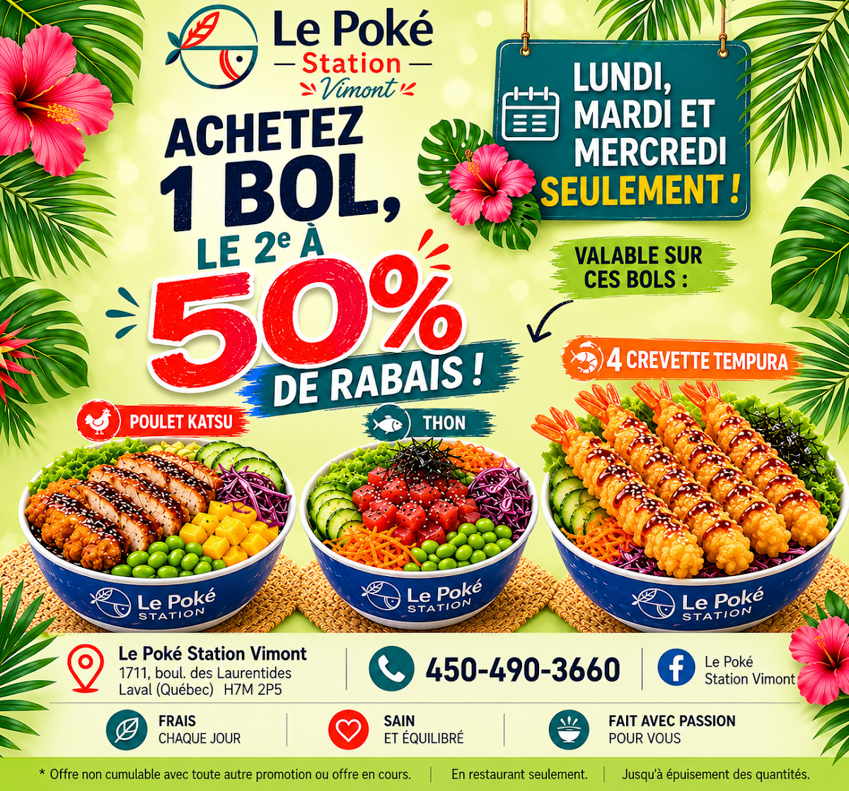 Menu, Le Poke Station Vimont