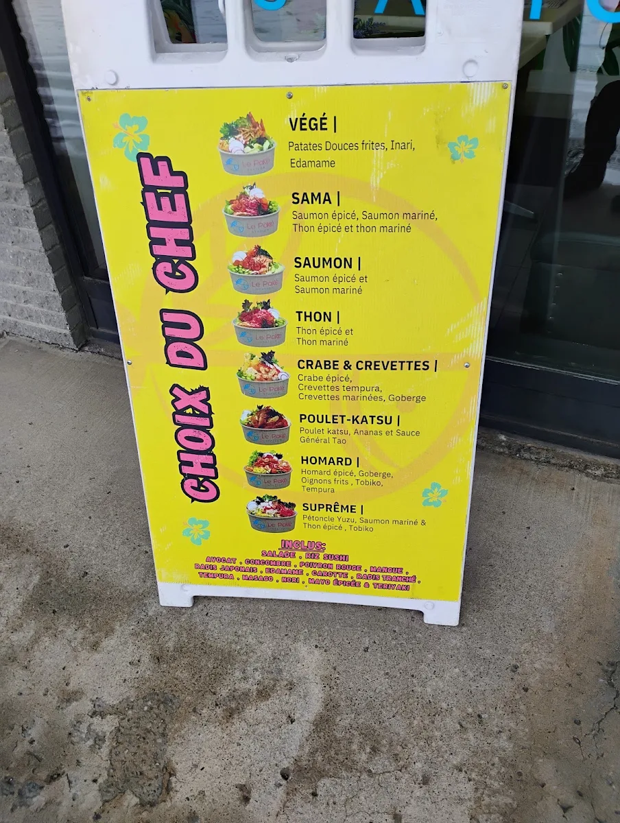 Menu, Le Poke Station Vimont