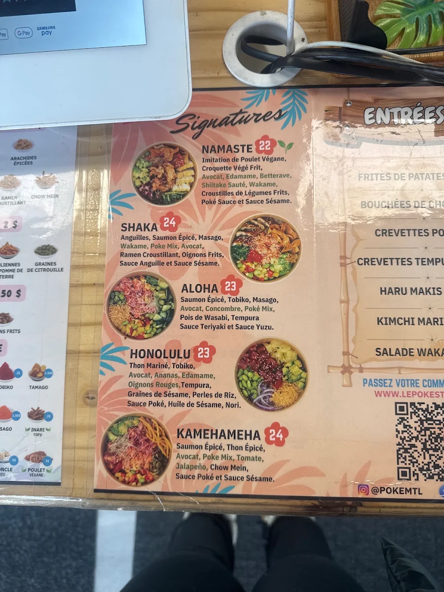 Menu, Le Poke Station Vimont
