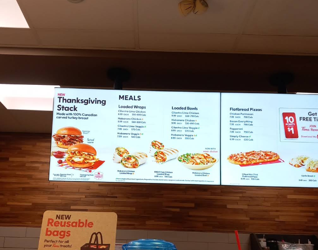 Menu, Tim Hortons