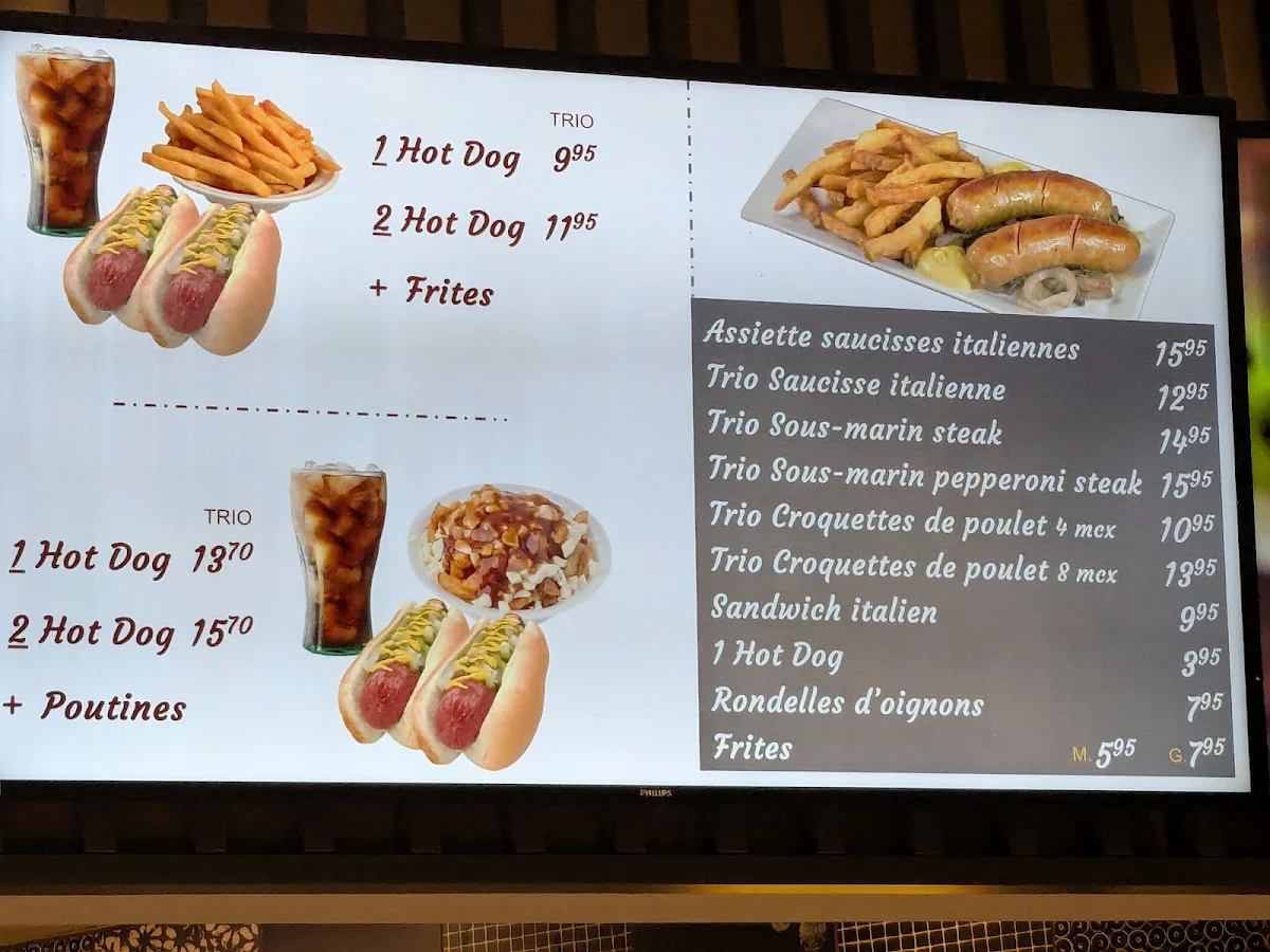 Menu, Chic Choc Burger