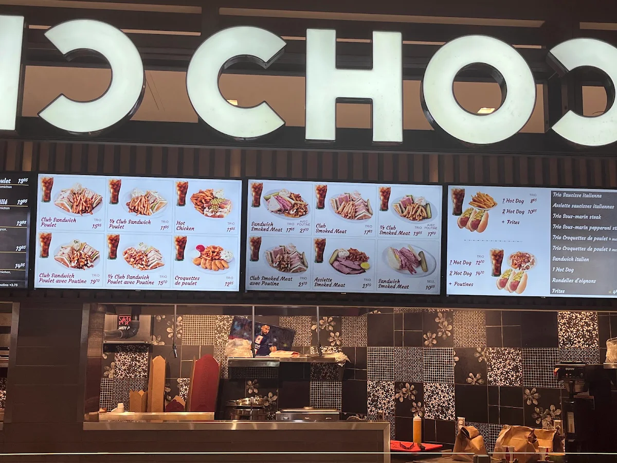 Menu, Chic Choc Burger