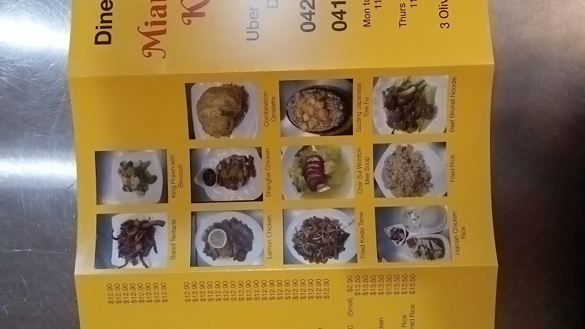 Menu, Miami Asian Kitchen