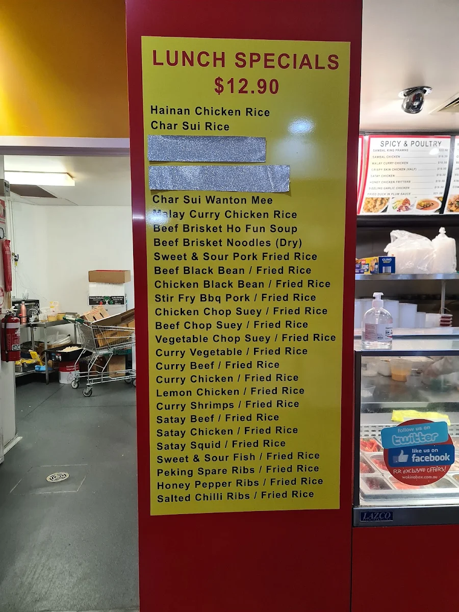 Menu, Miami Asian Kitchen