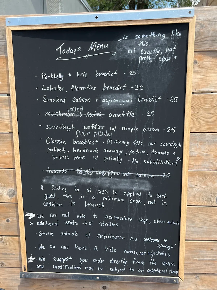 Menu, Bistro mirepoix