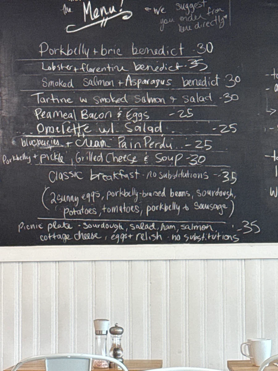 Menu, Bistro mirepoix