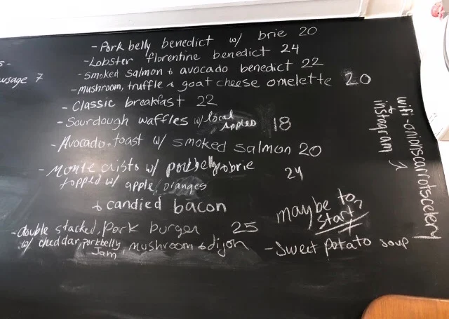 Menu, Bistro mirepoix