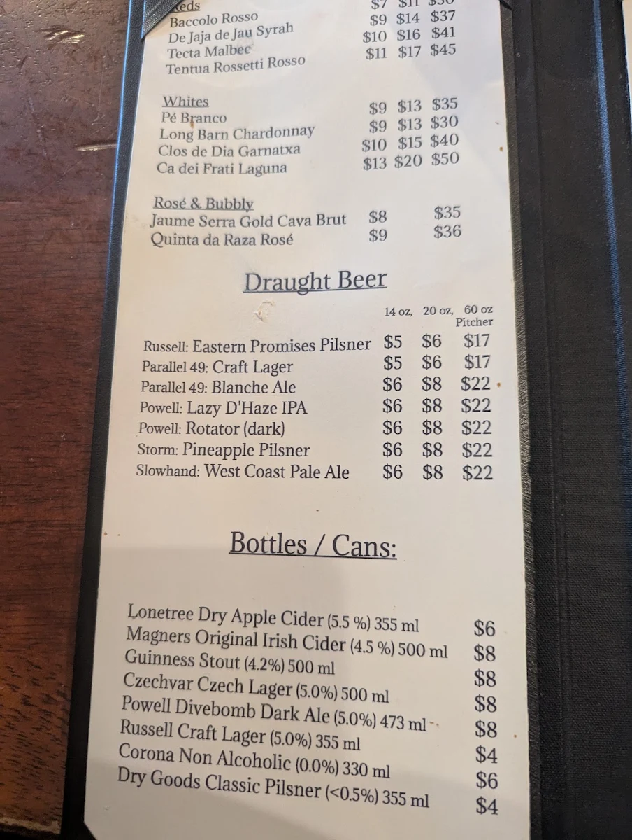 Menu, Memphis Blues Barbeque House