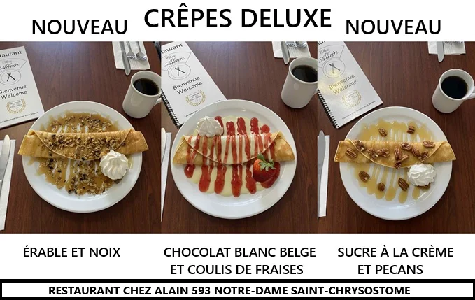 Menu, Chez Alain