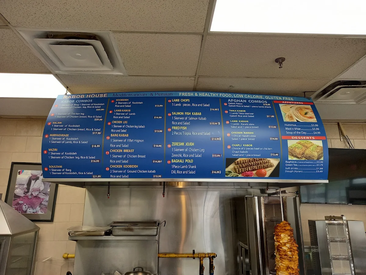 Menu, Persian Kebab House