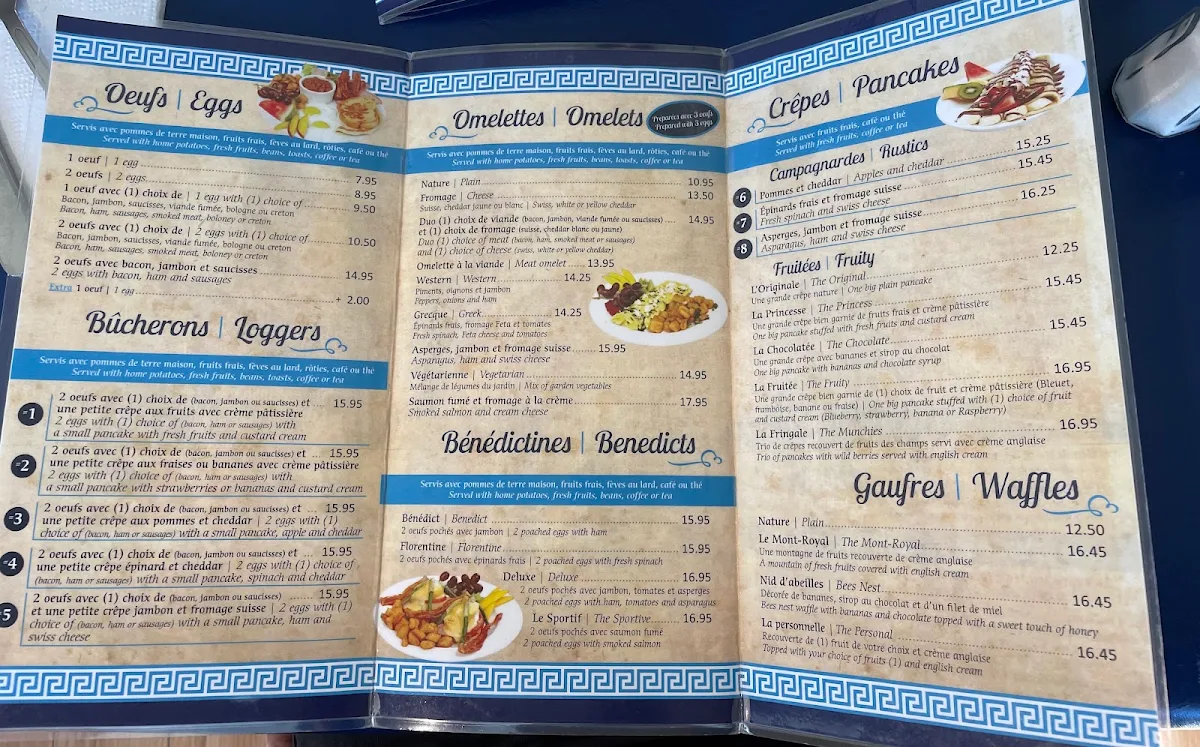 Menu, Resto d'l'estrie