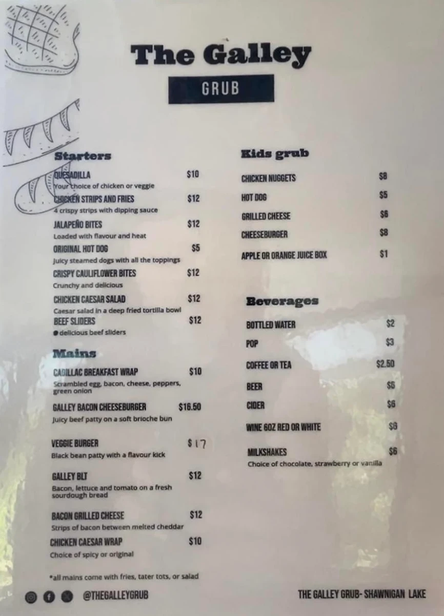 Menu, The Galley