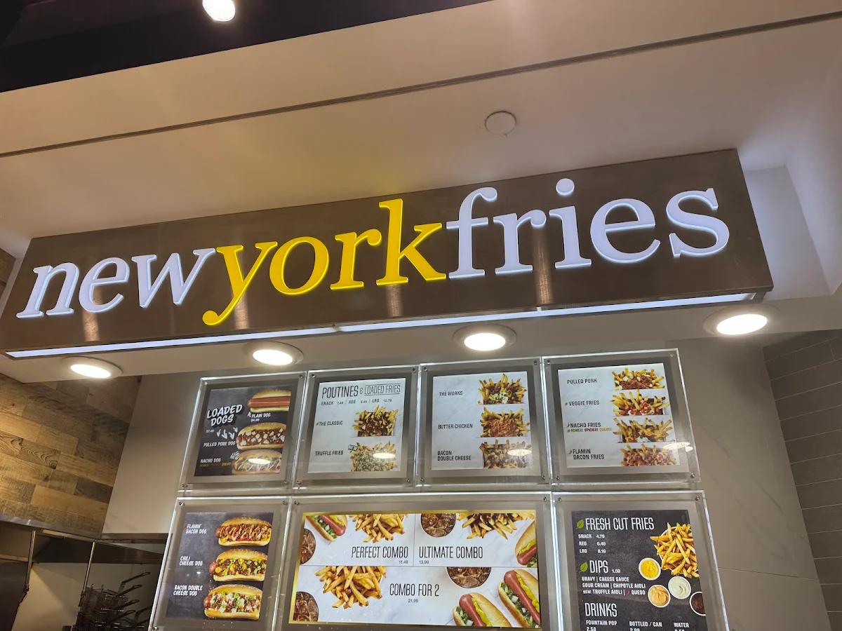 Menu, New York Fries Pacific Centre