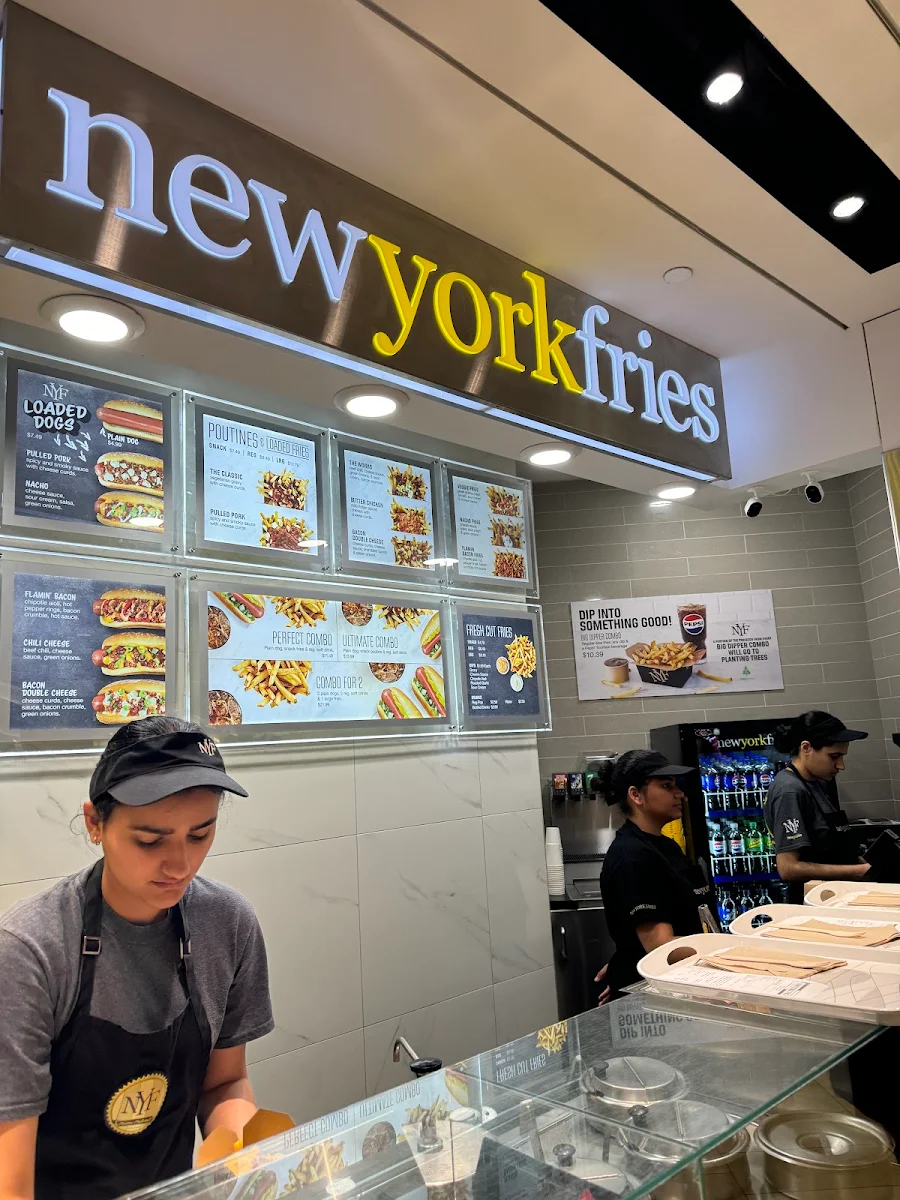 Menu, New York Fries Pacific Centre