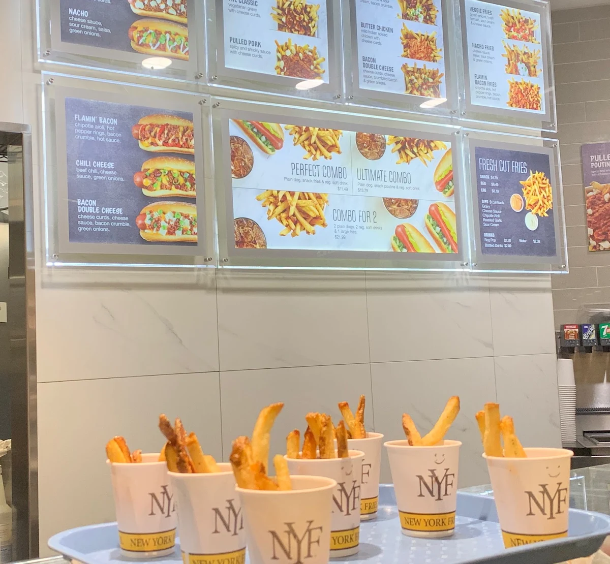 Menu, New York Fries Pacific Centre