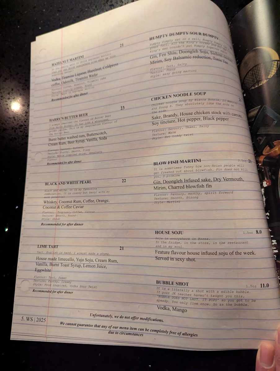 Menu, Pharmacii