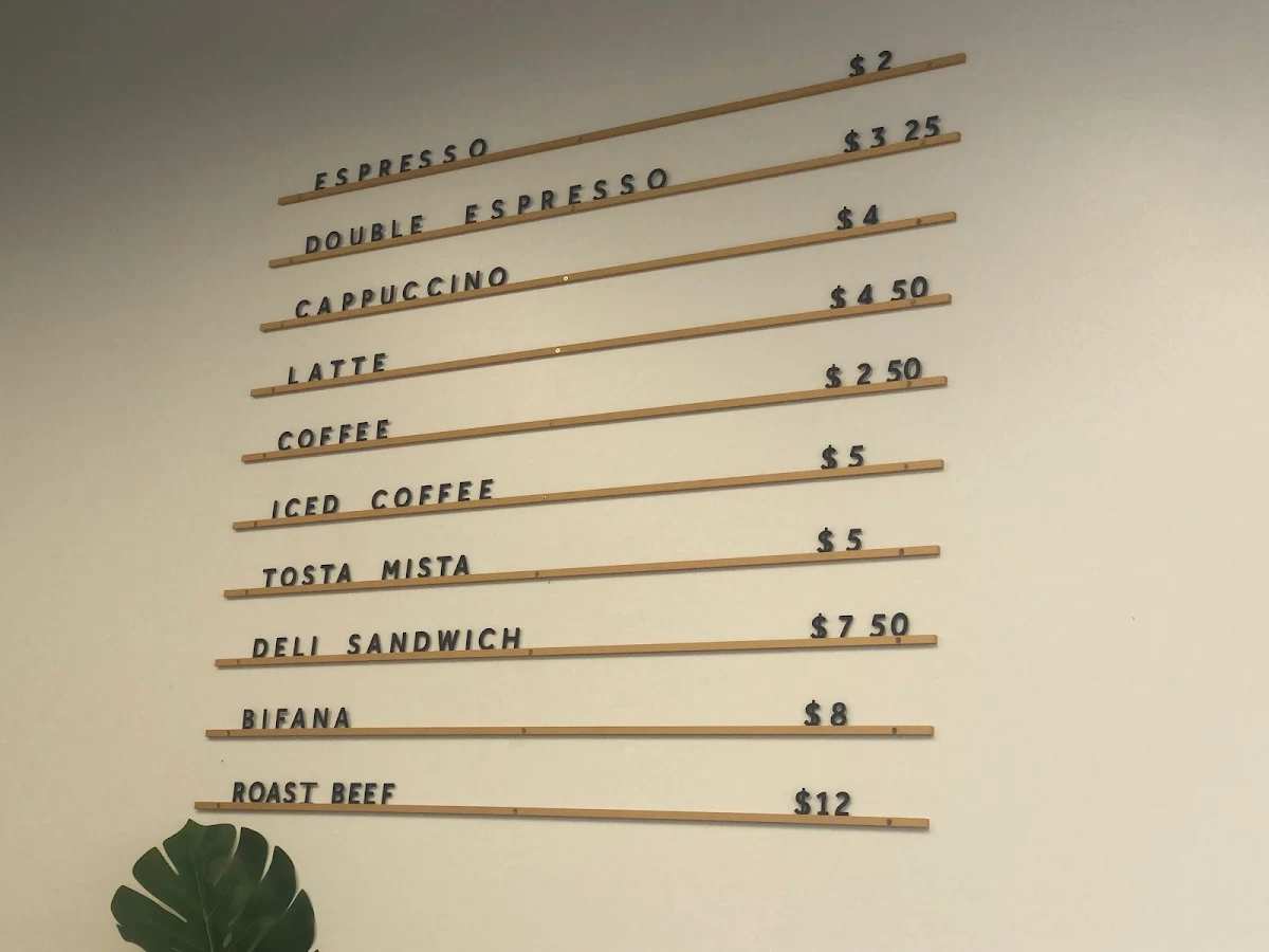 Menu, Boa Bakery