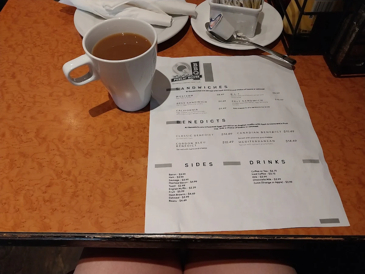 Menu, Q BBQ Public House