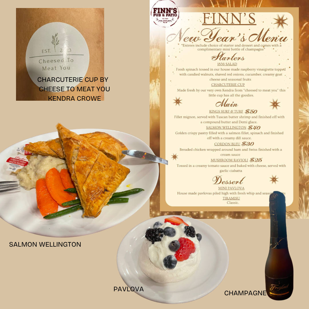 Menu, Finn’s Pub